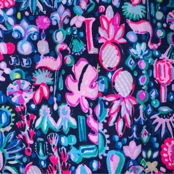 LILLY PULITZER NWOT Luxletic Oden Top Shirt In Low Tide Navy Pink Size Small NEW - Picture 12 of 15